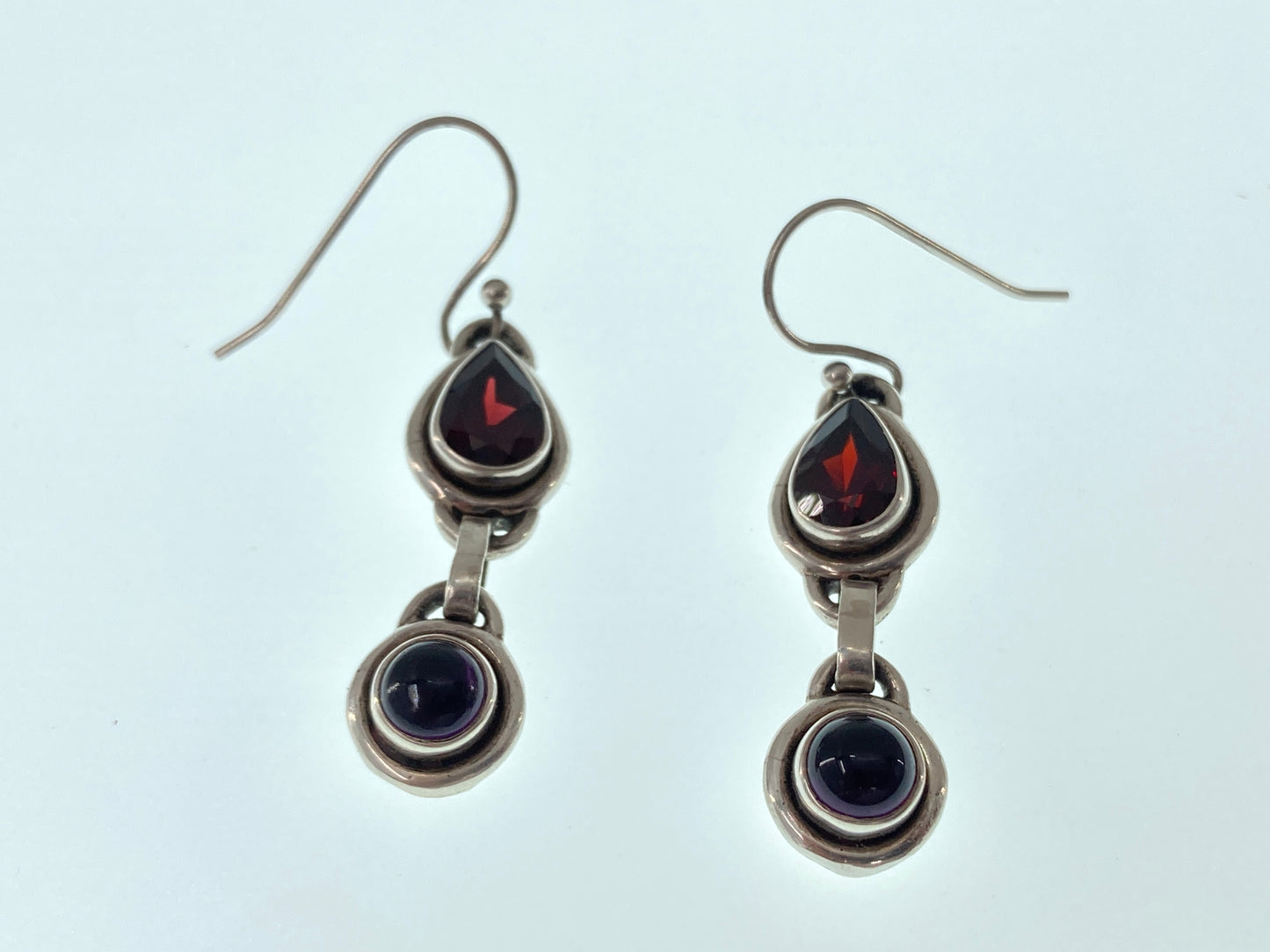 Garnet and Amethyst Rescued Earrings #1