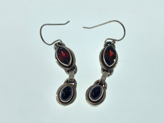 Garnet and Amethyst Earrings #2