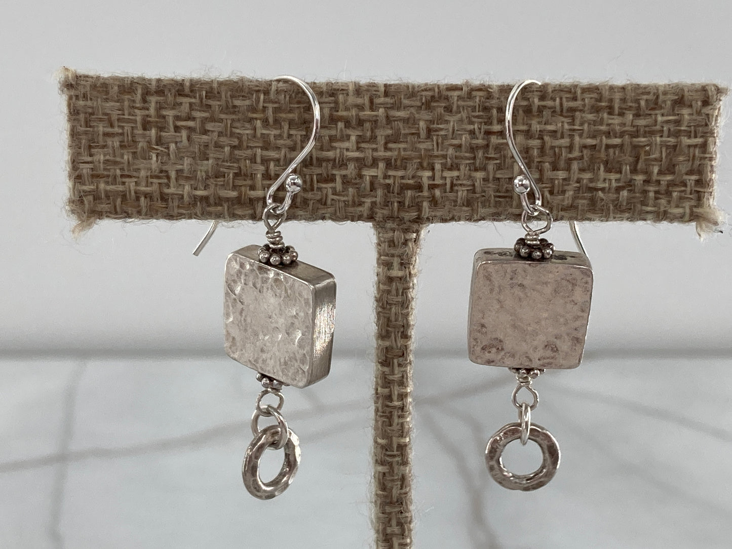 Square peg, Round Hole Earrings