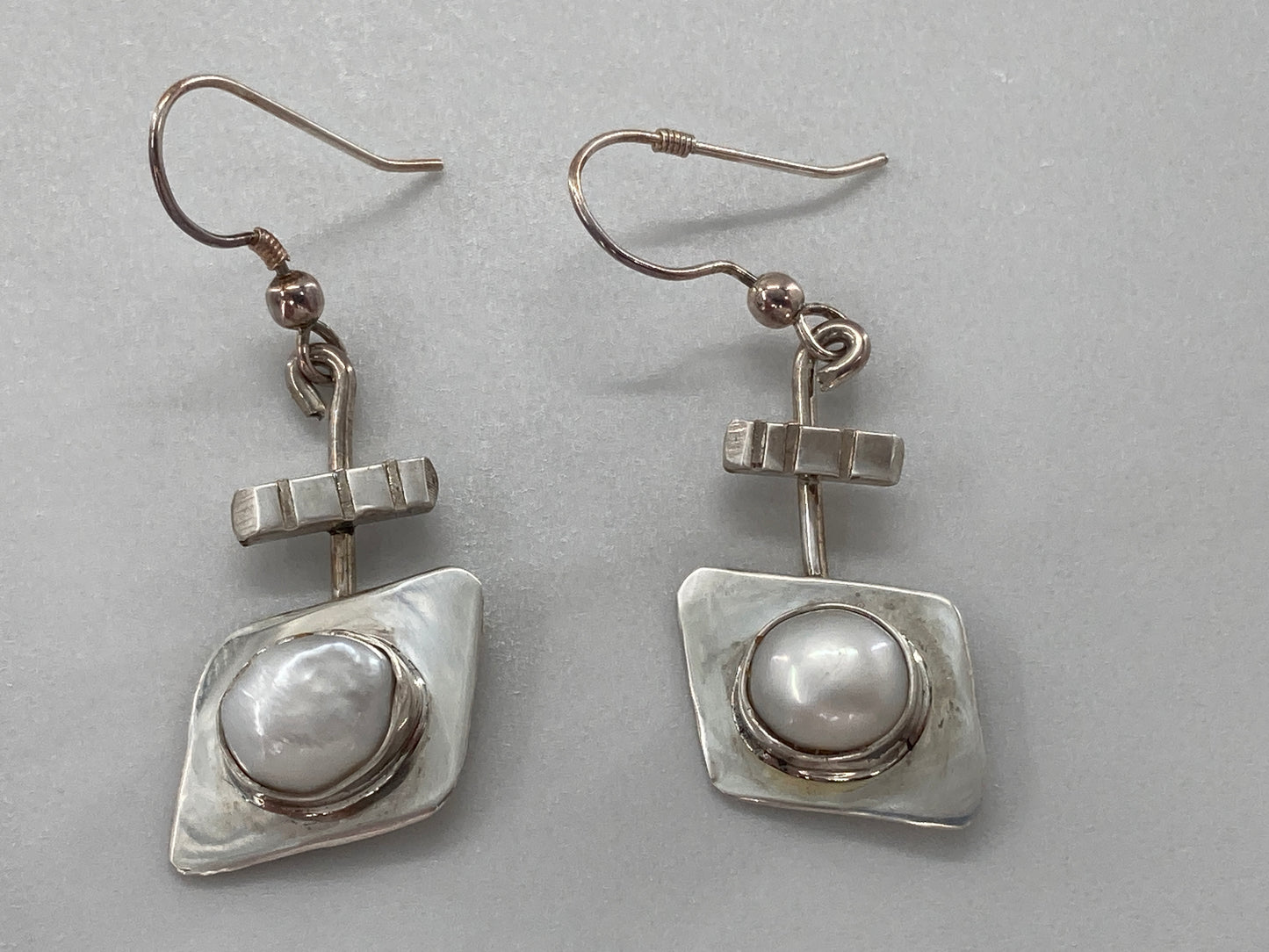 Rescued Pearl and Sterling Silver Earrings