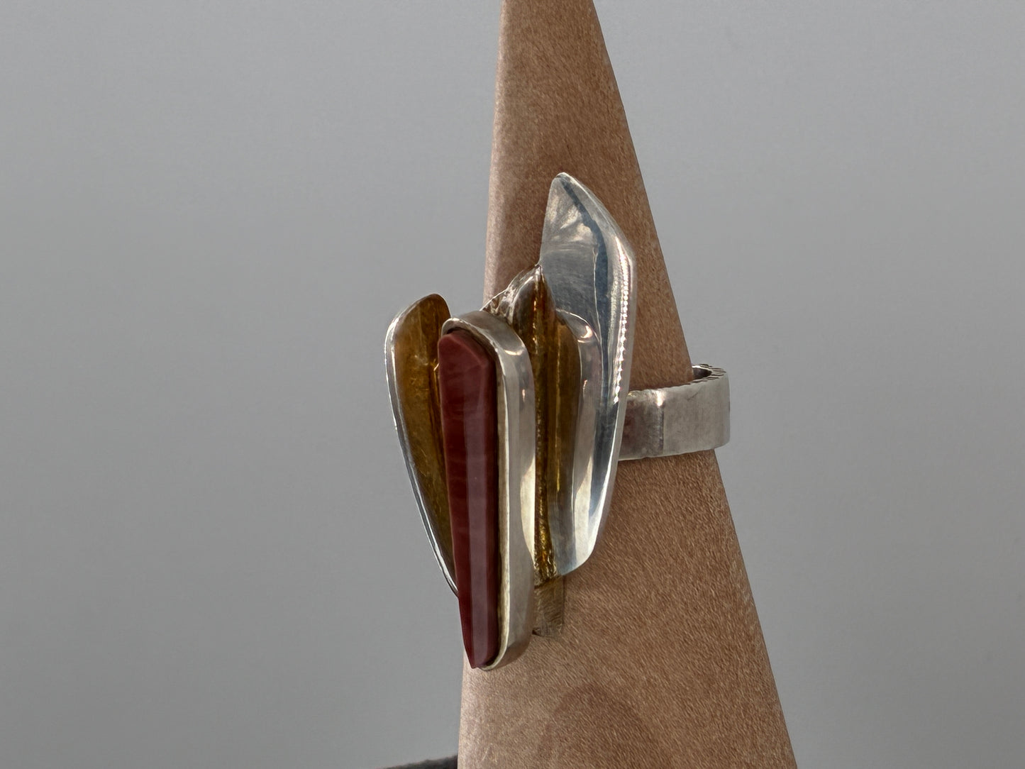 Chalcedony Red Agate Ring