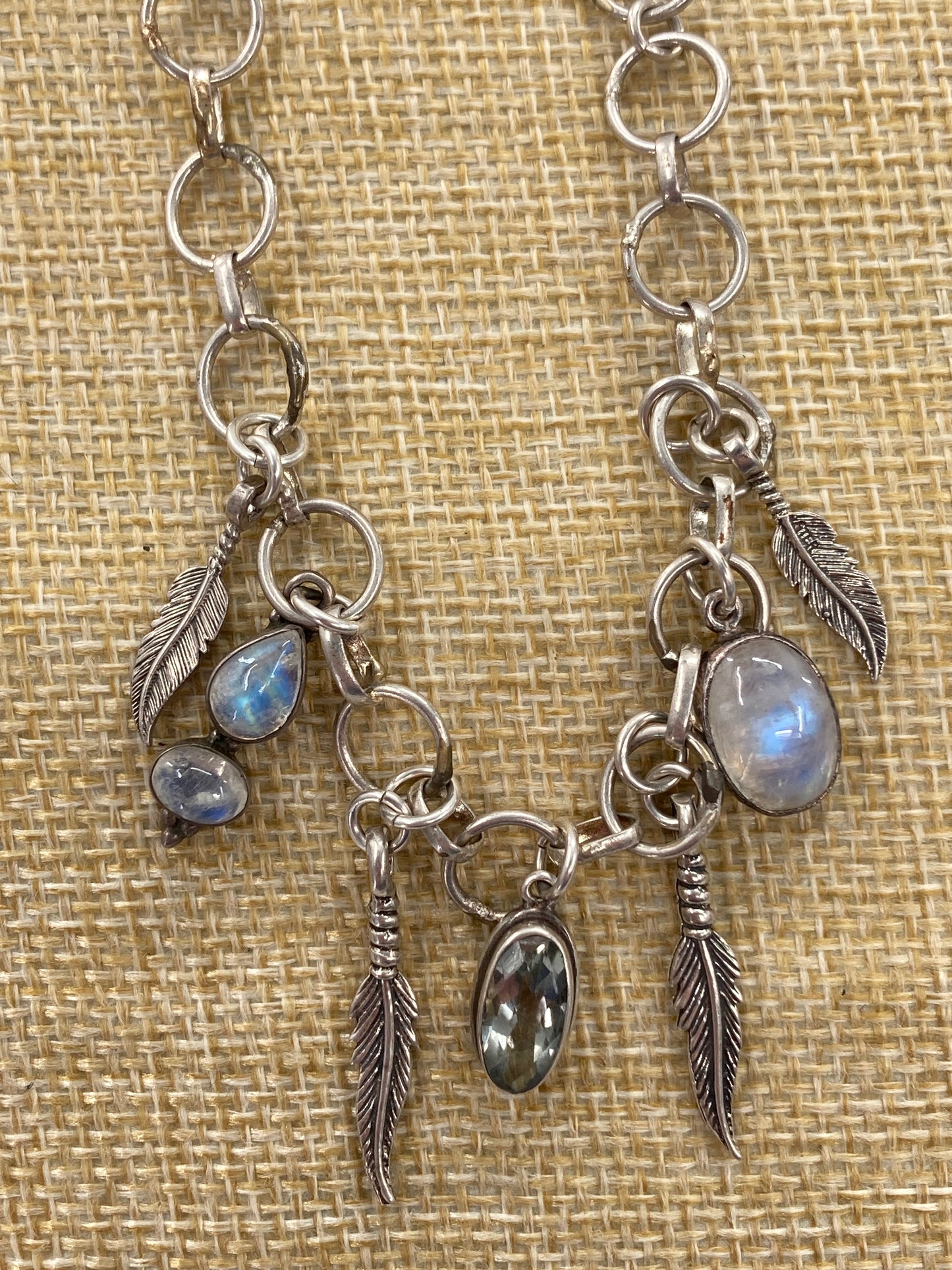 Prasiolite & Rainbow Moonstone Bracelet