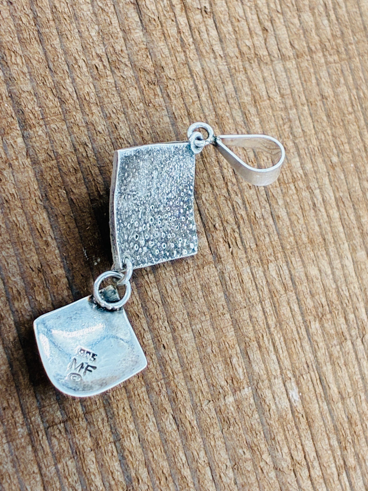 Turquoise & Opal in Sterling Silver "Reborn Tufa Cast" Pendant