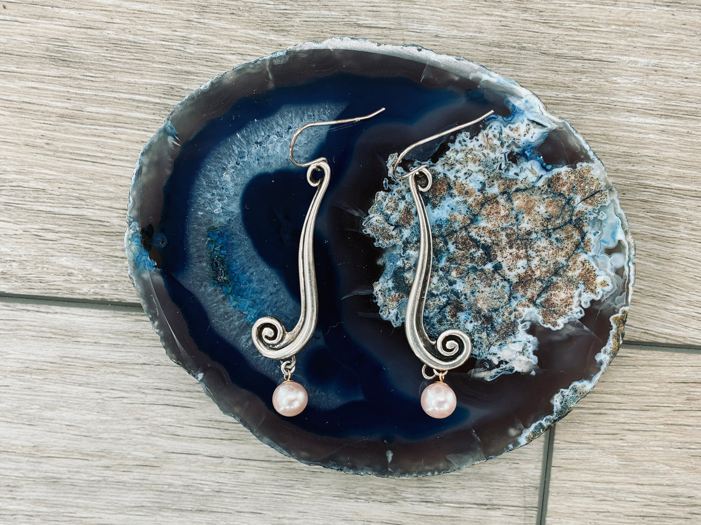 Pearl and Sterling Silver "Flip it!" Earrings