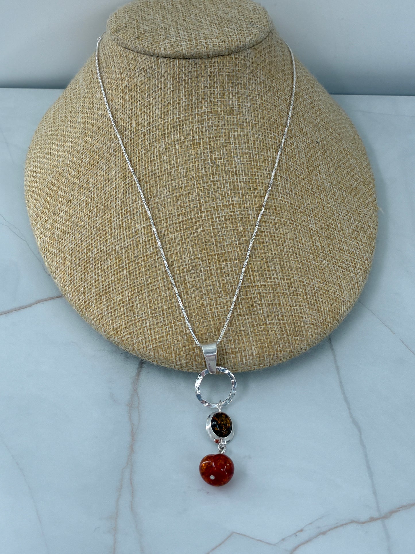 Yellow and Orange Amber Necklace