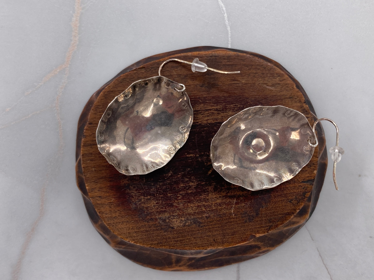 Red Coral Conch Belt Link Earrings