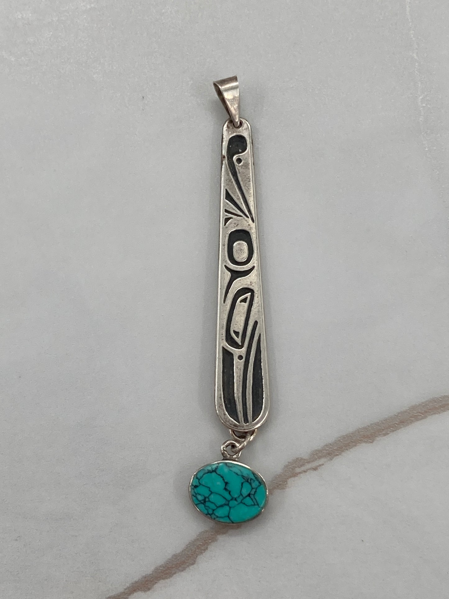 Turquoise and Sterling Silver Reborn Pendant
