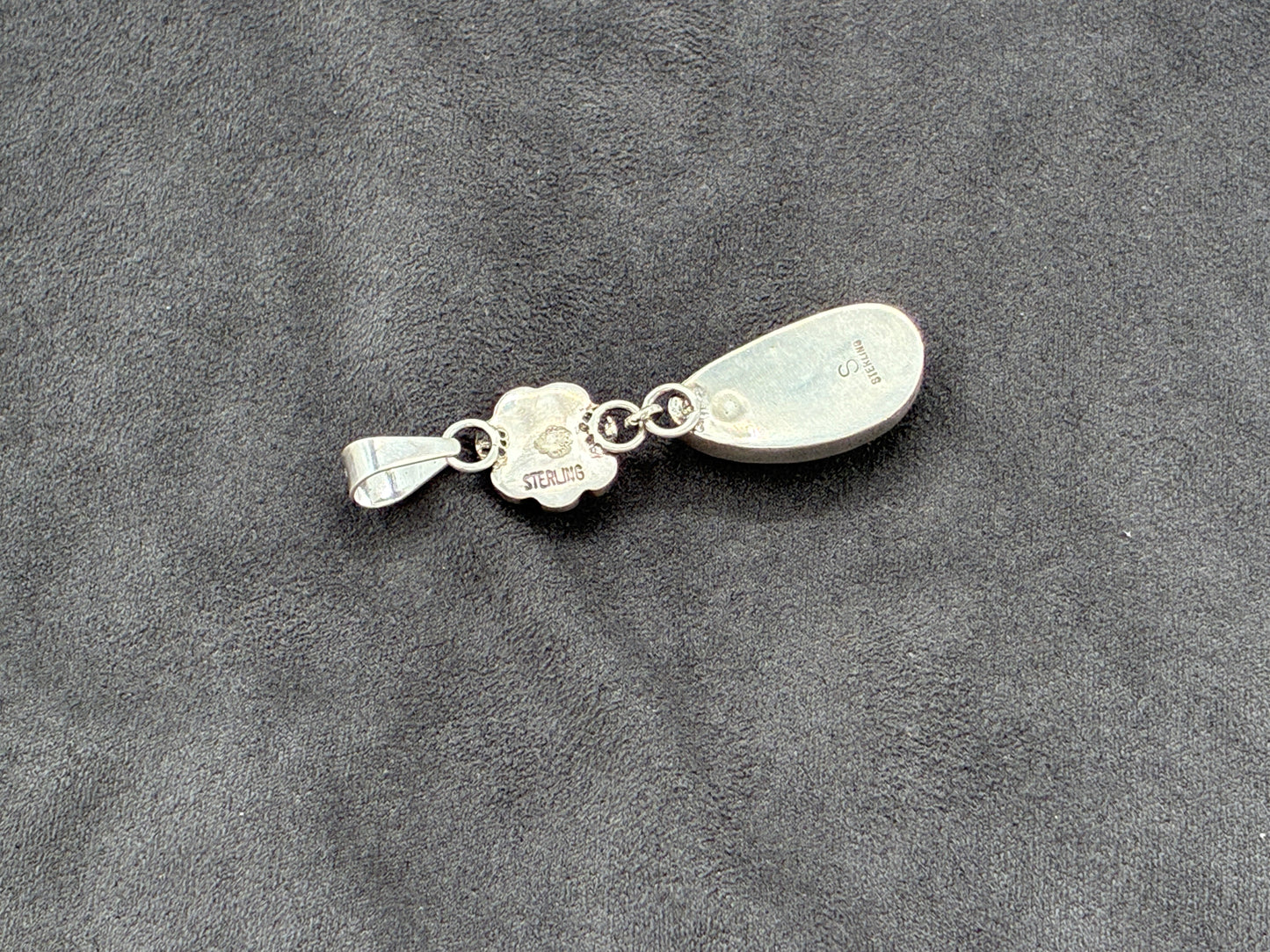Mojave and Green Turquoise Sterling Silver Pendant