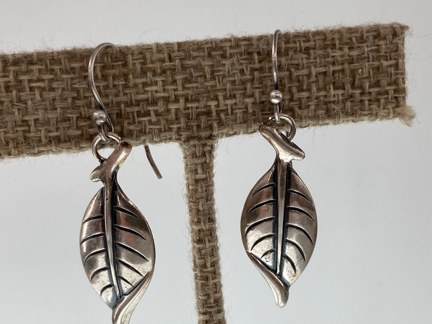 Sterling Silver Leaf Earrings