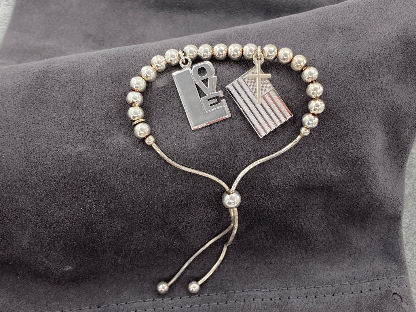'God. Love. America.' Bolo Bracelet