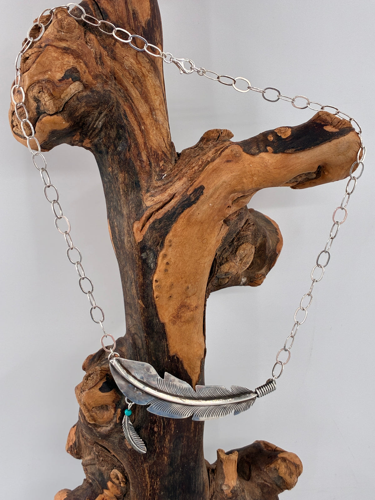Reborn Feathers Sterling Silver Necklace