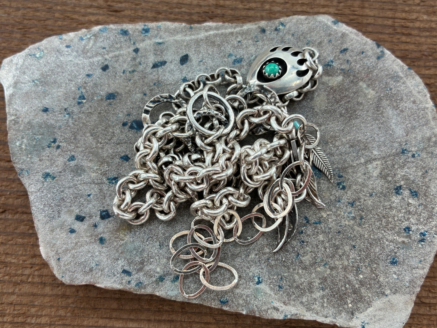 Bear Claw and Feathers Necklace