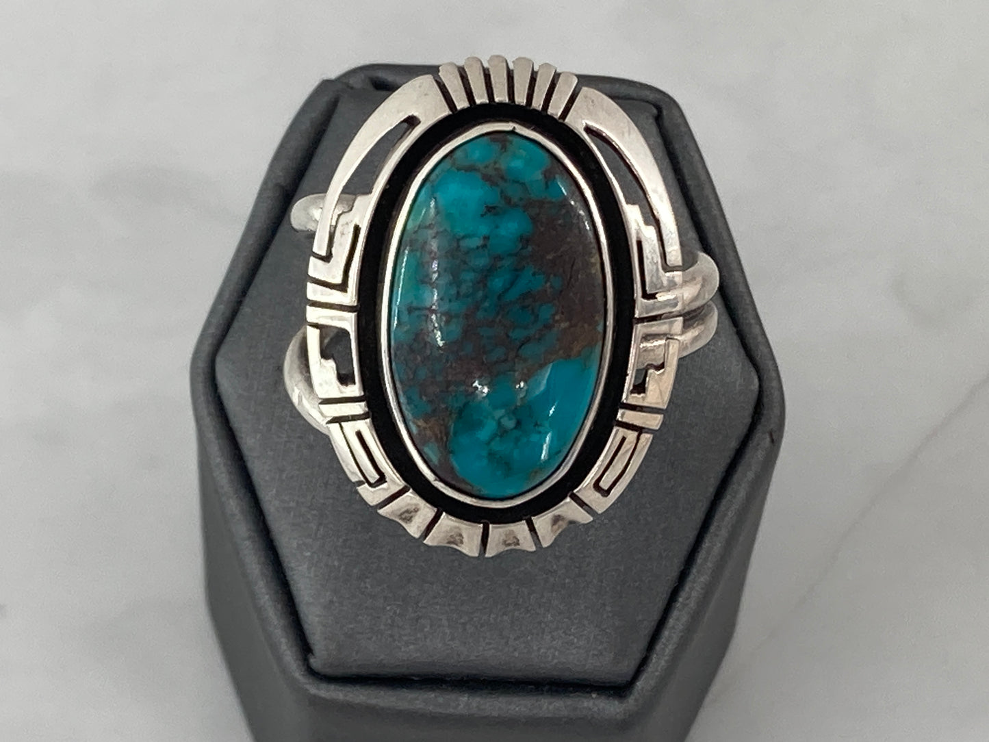 Double Banded Sonoran Gold Turquoise Ring