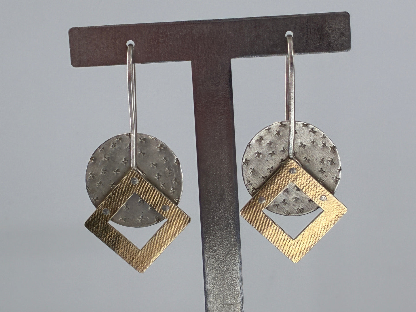 Geometric Sterling Silver Rescue Only Earrings