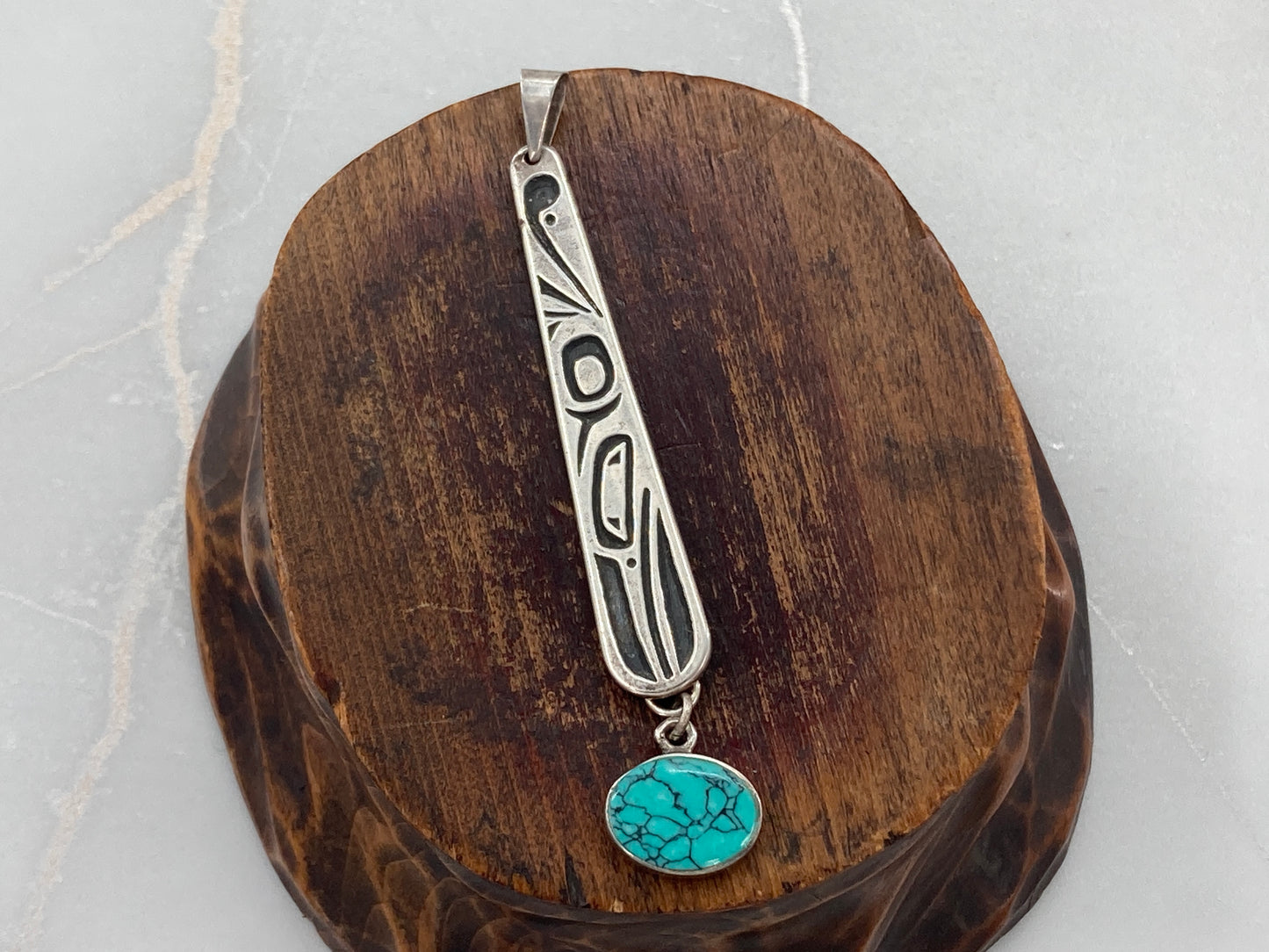 Turquoise and Sterling Silver Reborn Pendant