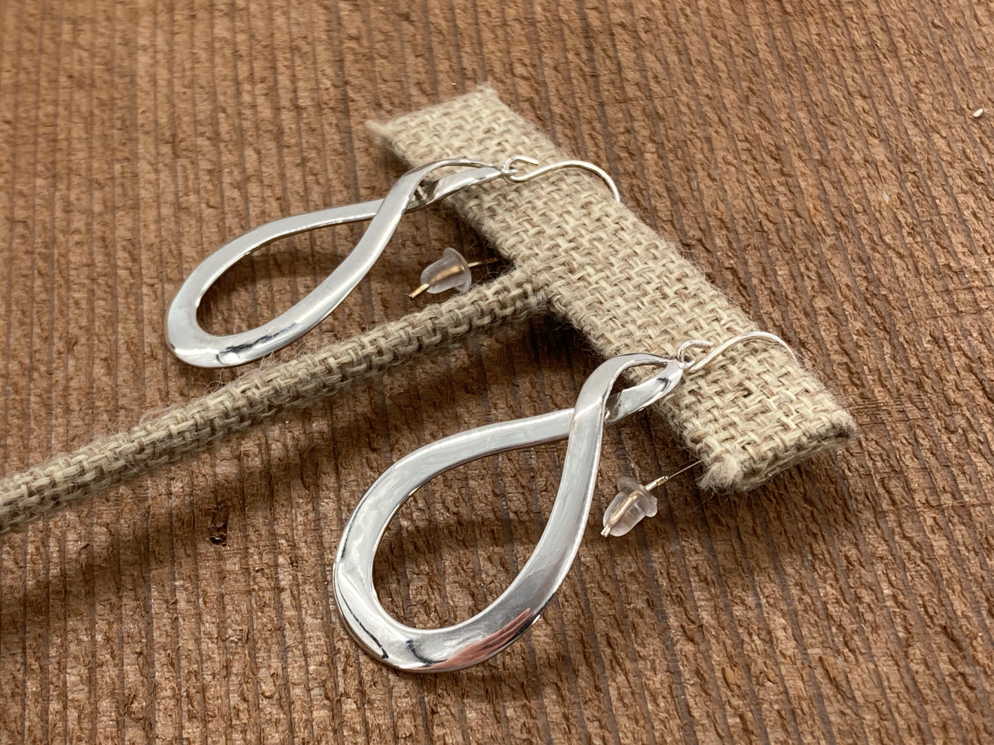 Rescued Sterling Silver Infinity Earrings