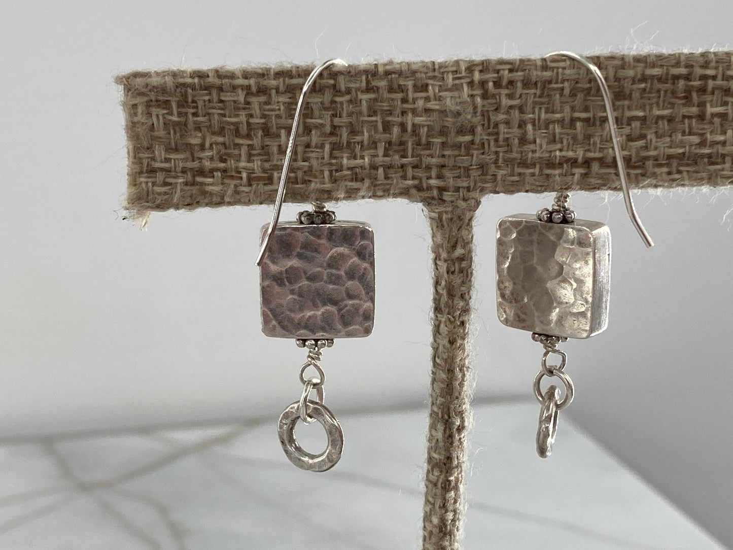 Square peg, Round Hole Earrings