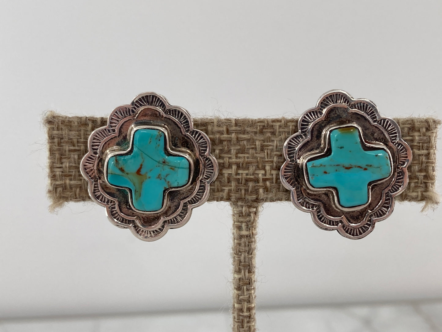 Reconstituted Turquoise Post Earrings
