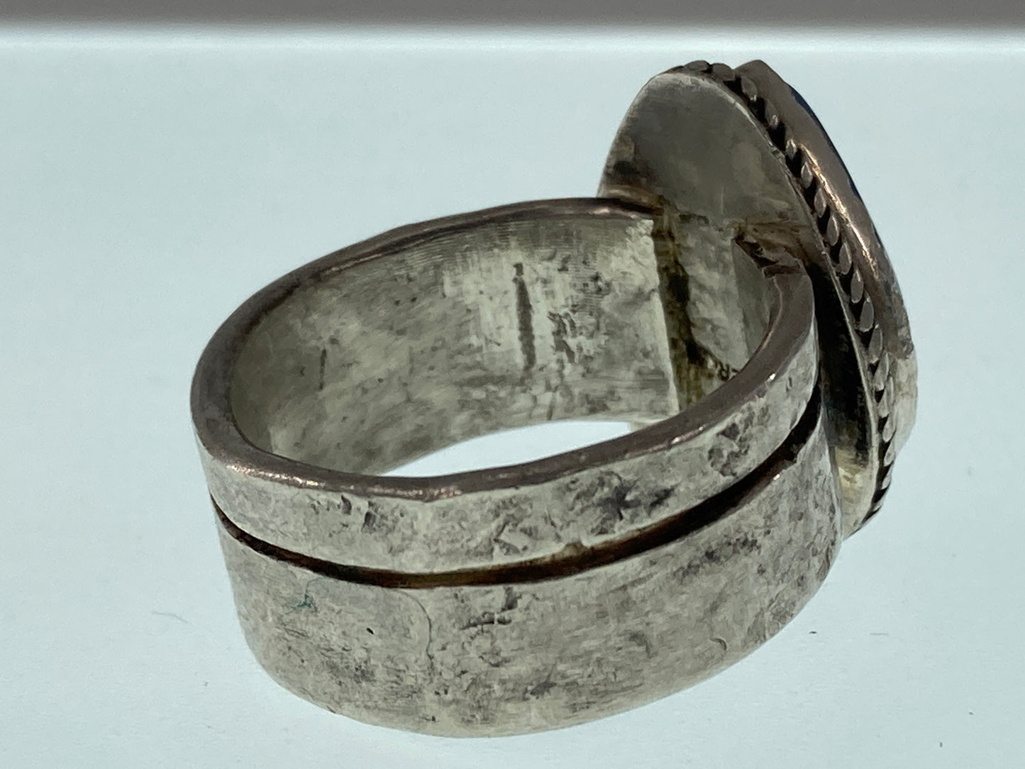 Denim Lapis Teardrop Ring