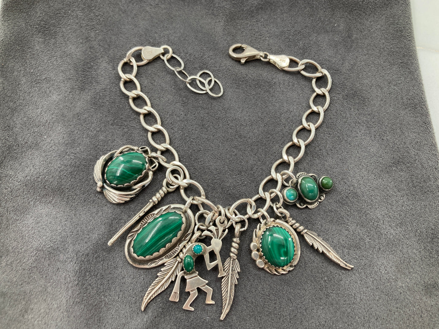 Malachite Charm Bracelet