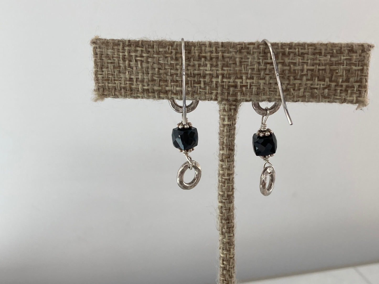 Black Jet Bead Earrings Style 1