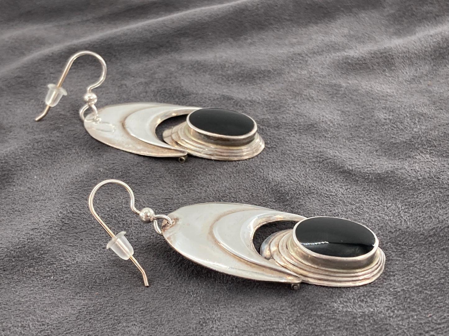 Vintage Black Onyx Earrings