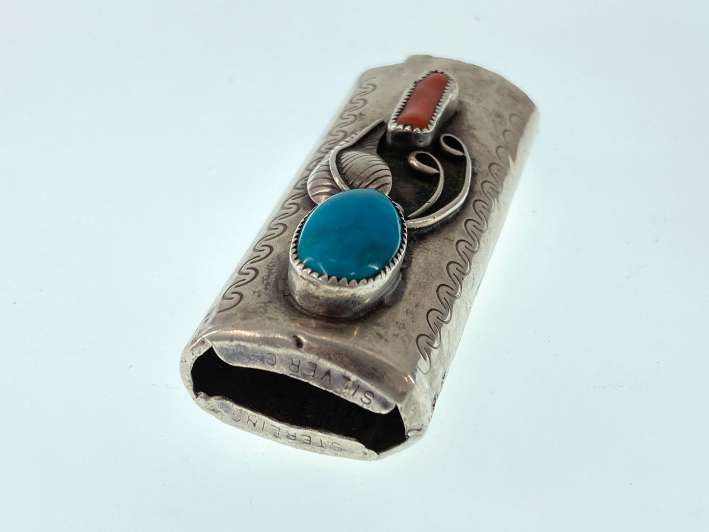 Coral & Turquoise Bic Lighter Case