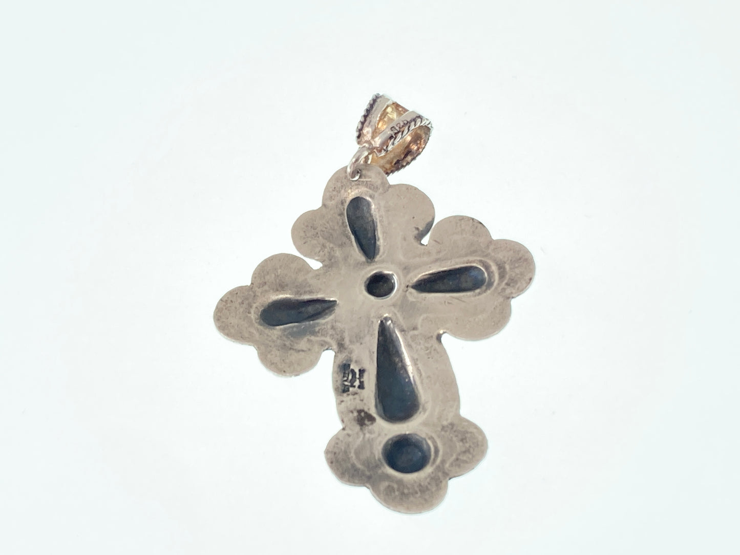 Sterling Silver Hammer Chased Cross