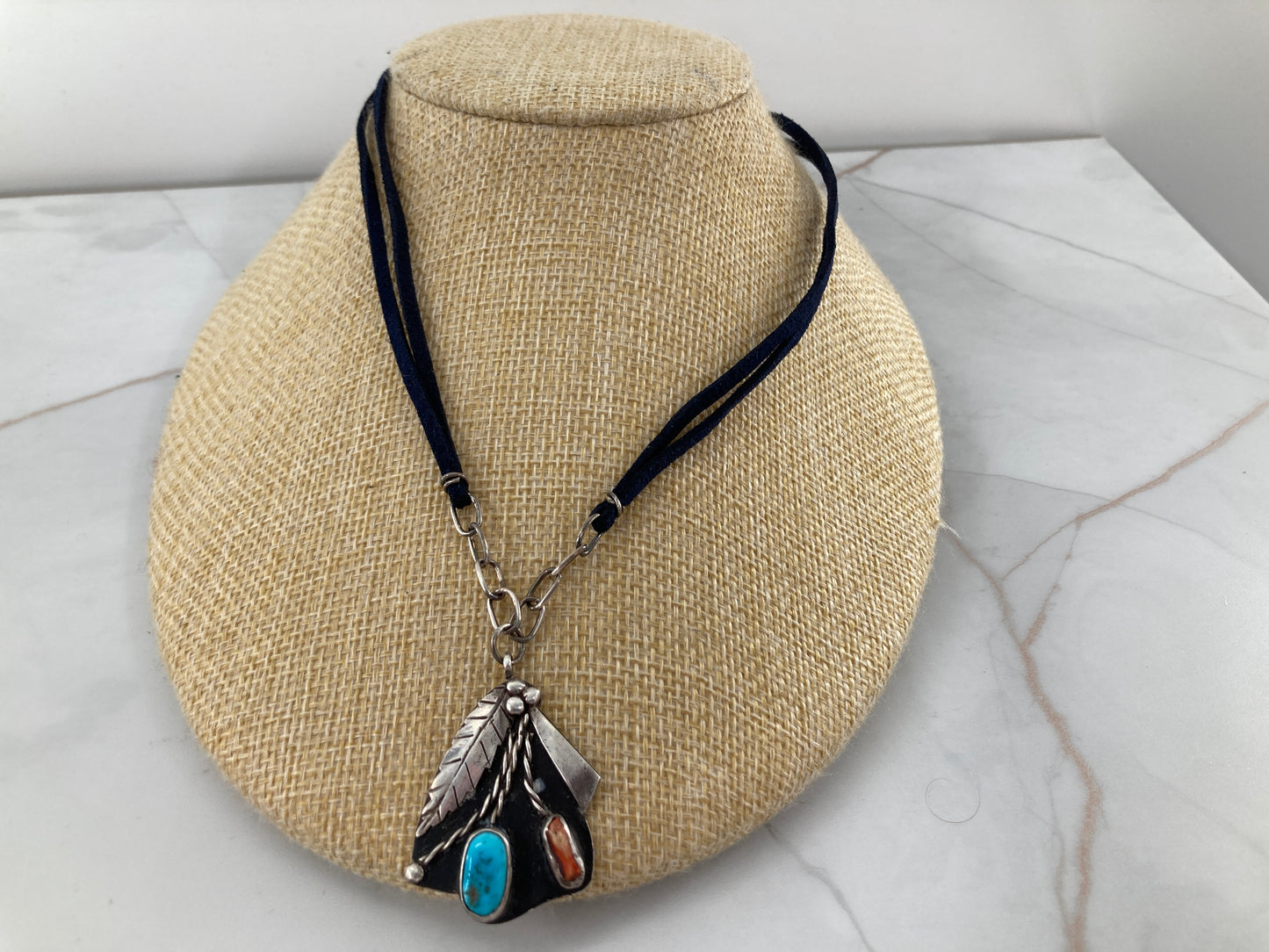 Midcentury Native Pendant Necklace