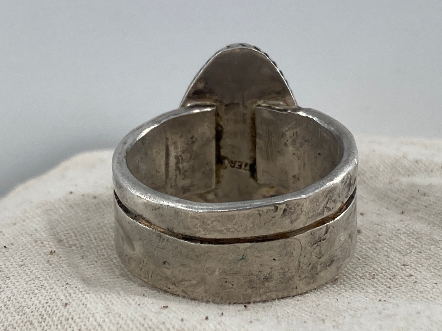 Denim Lapis Teardrop Ring