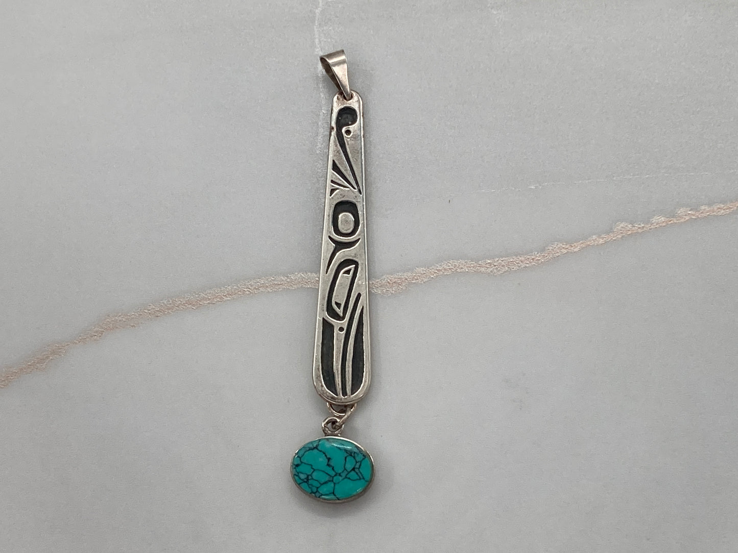 Turquoise and Sterling Silver Reborn Pendant