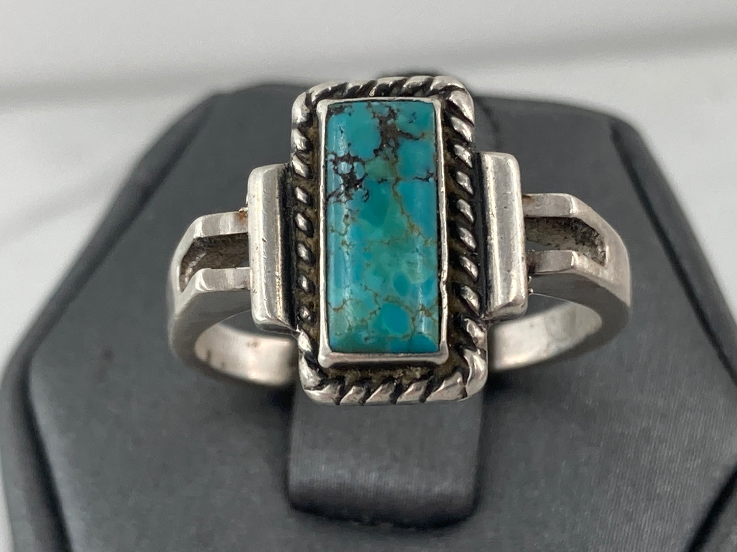 Rectangle Turquoise Ring