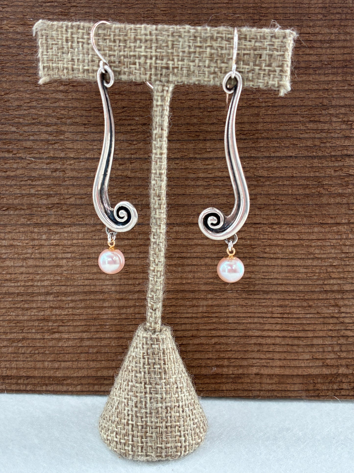 Pearl and Sterling Silver "Flip it!" Earrings