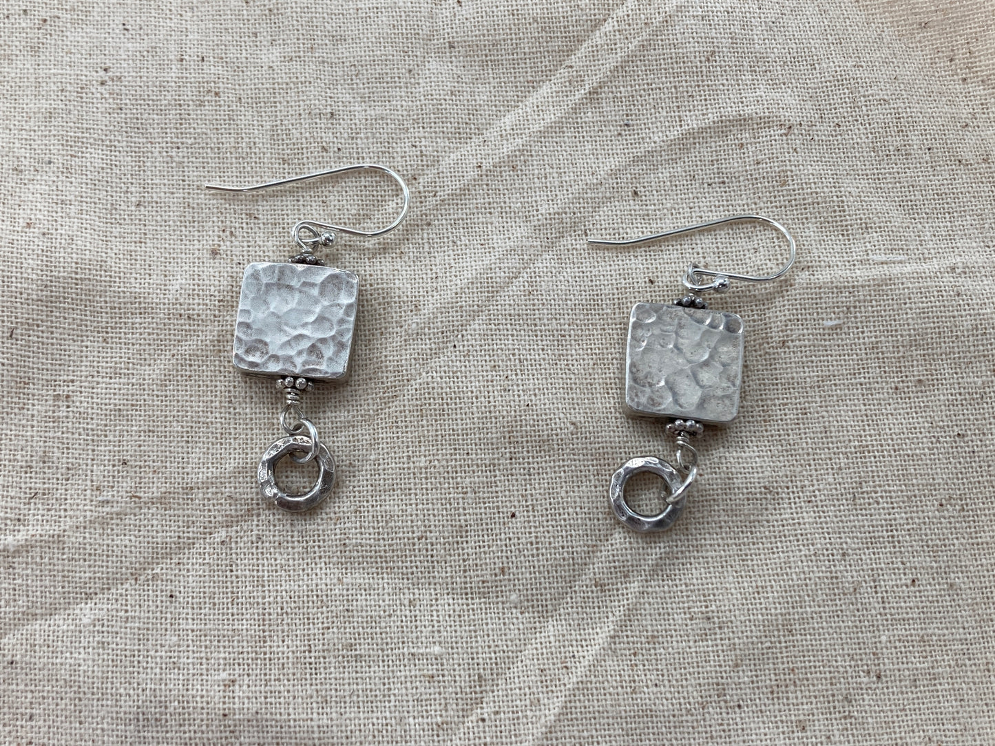 Square peg, Round Hole Earrings