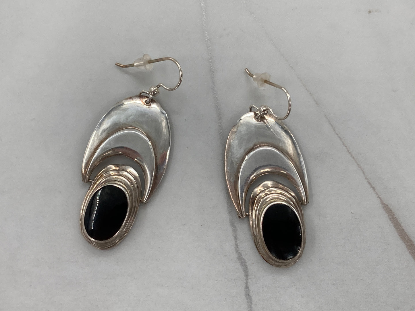 Vintage Black Onyx Earrings