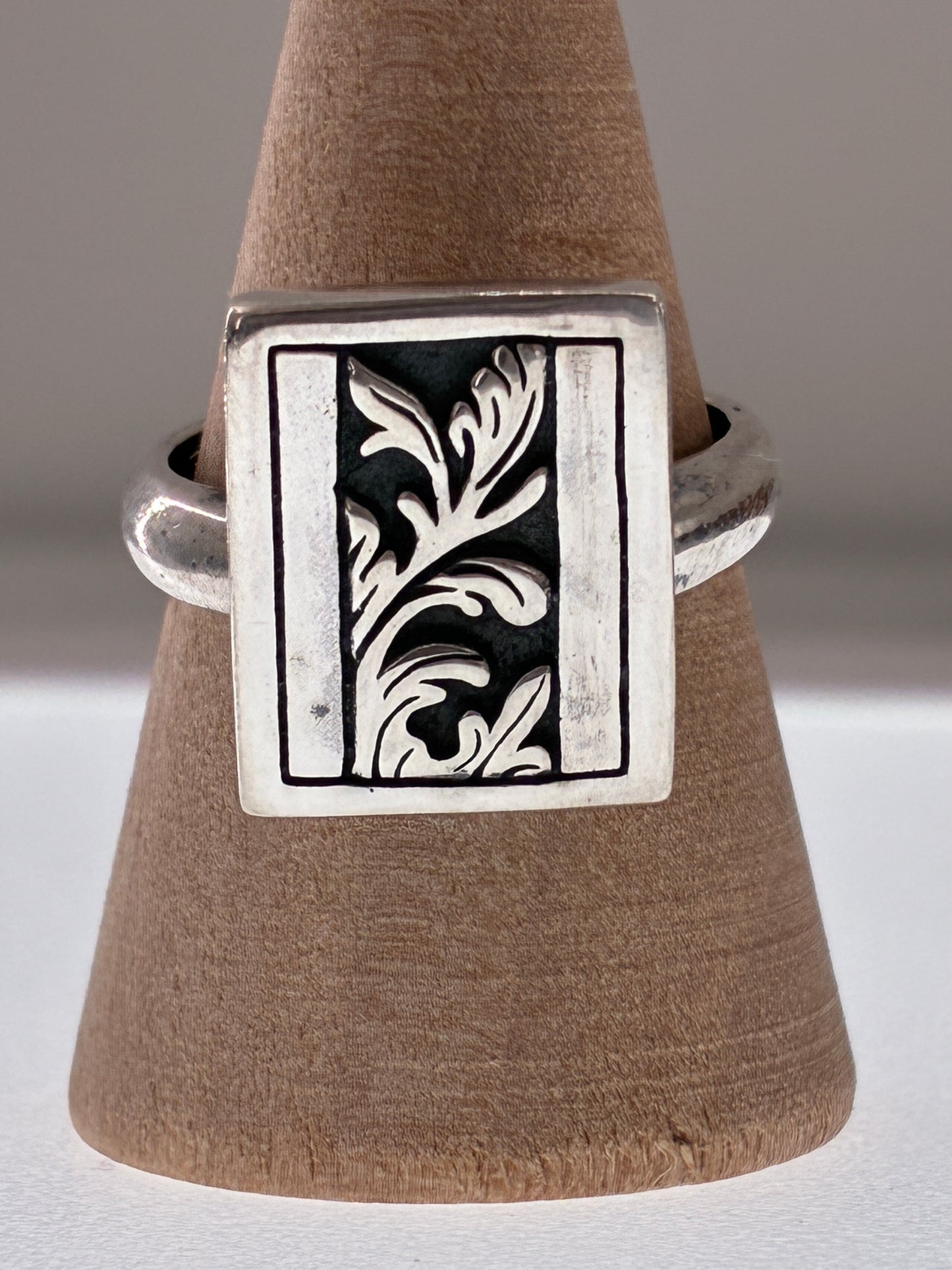 Sterling Silver Leaf Design Ring #2