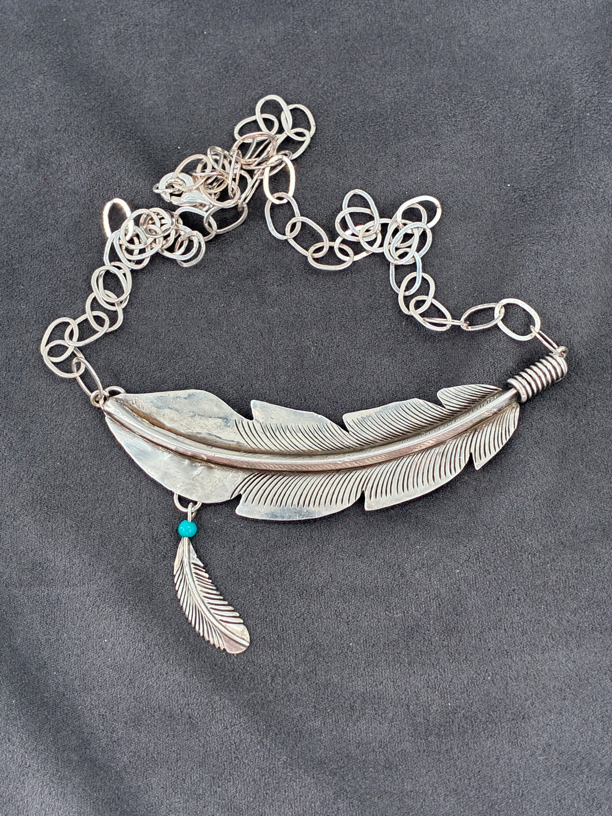 Reborn Feathers Sterling Silver Necklace