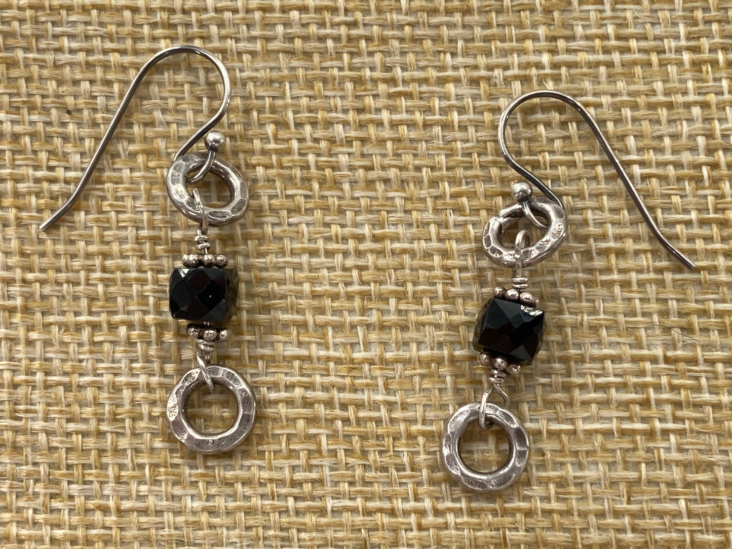 Black Jet Bead Earrings Style 1