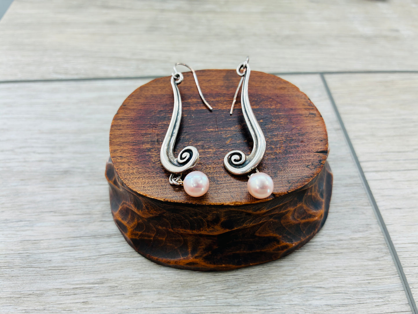 Pearl and Sterling Silver "Flip it!" Earrings