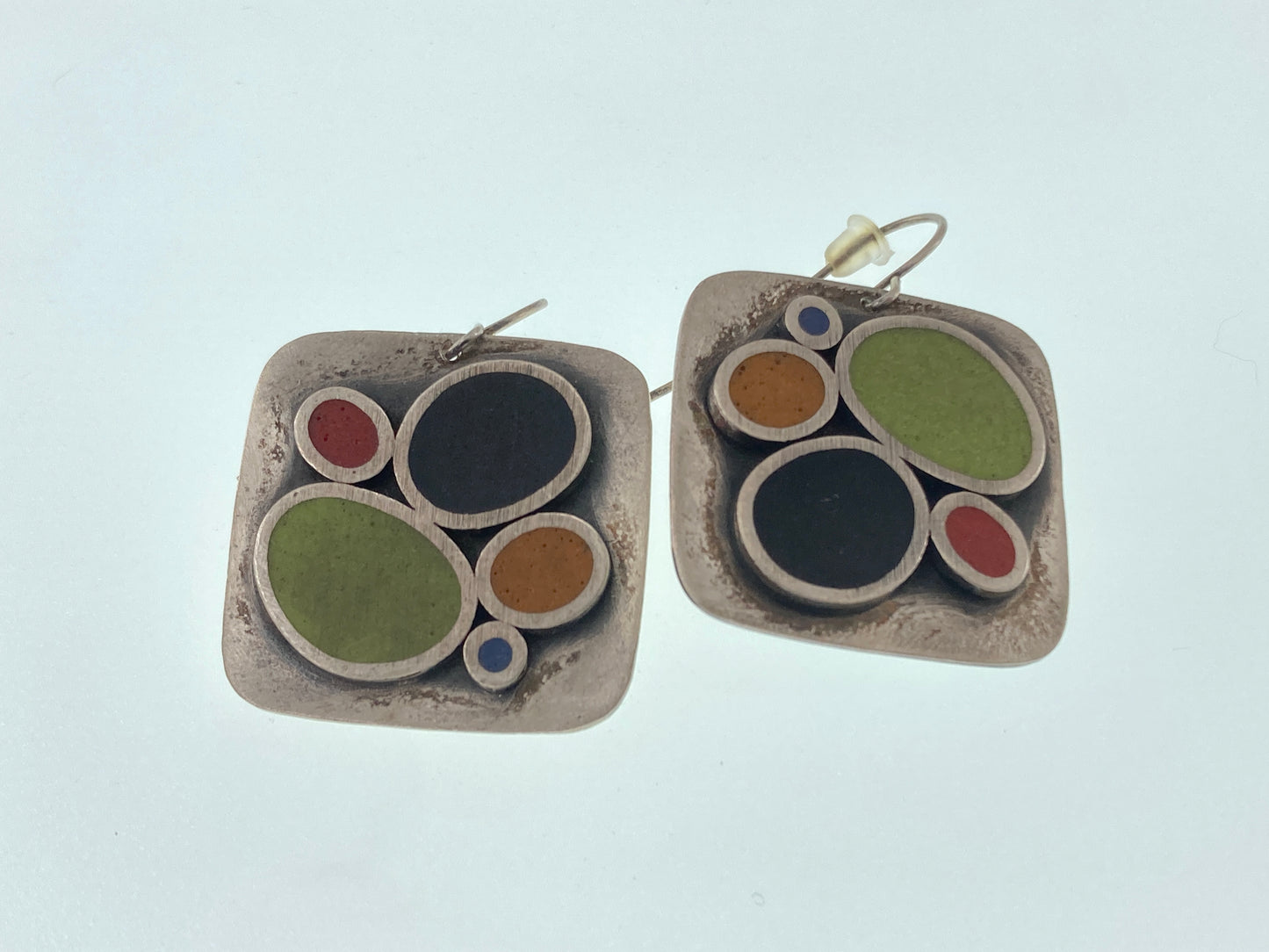 Polymer Clay in Sterling Silver Artisan Earrings