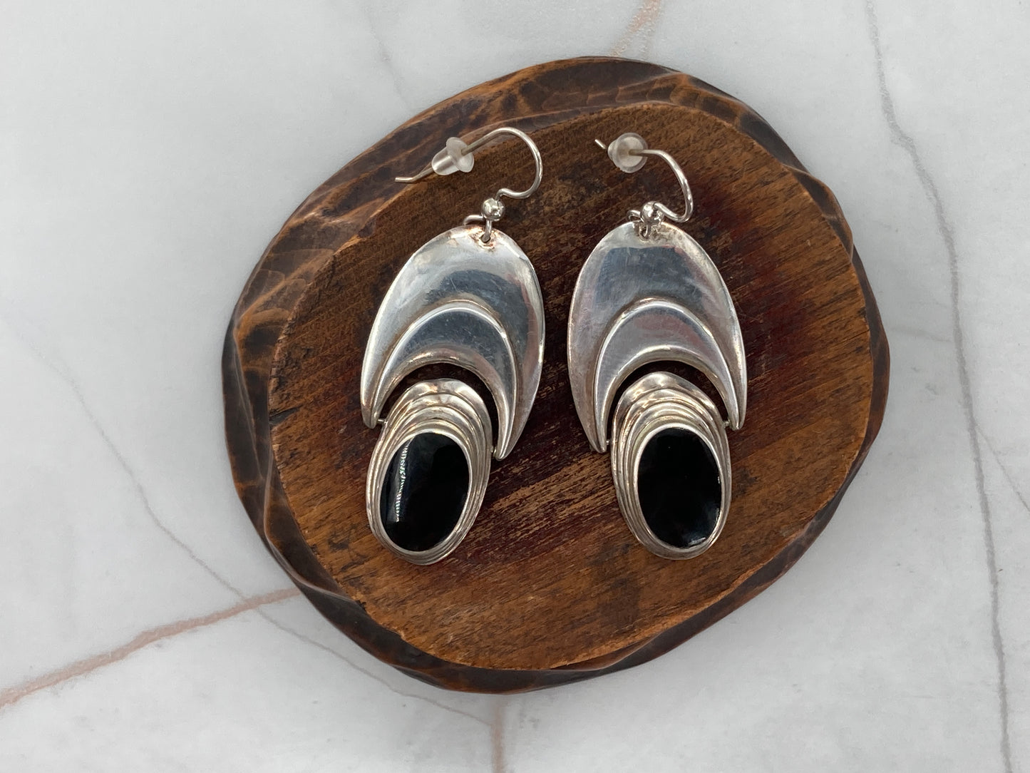 Vintage Black Onyx Earrings