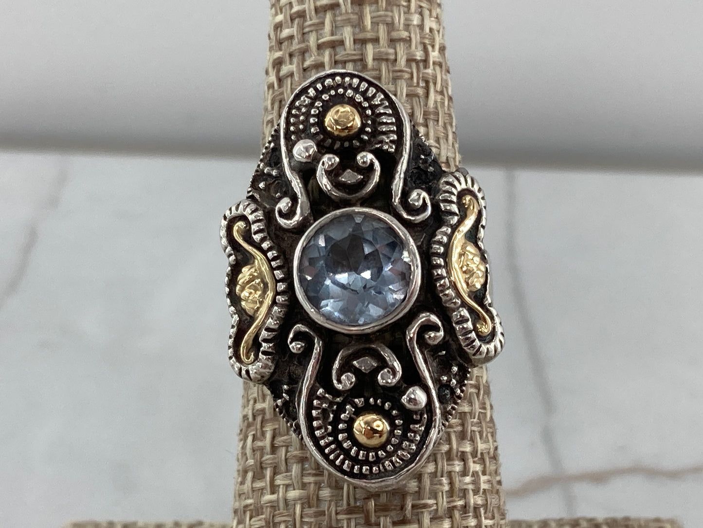 14K Gold & Topaz Stone Ring