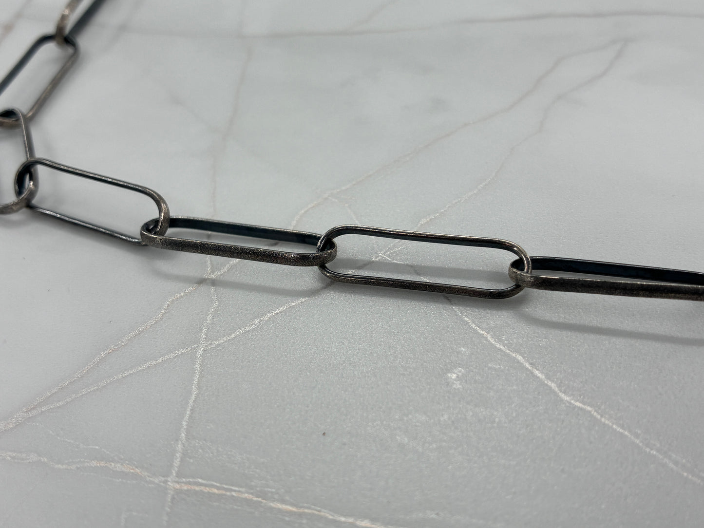 Rescued Sterling Silver Paper Clip Link Chains