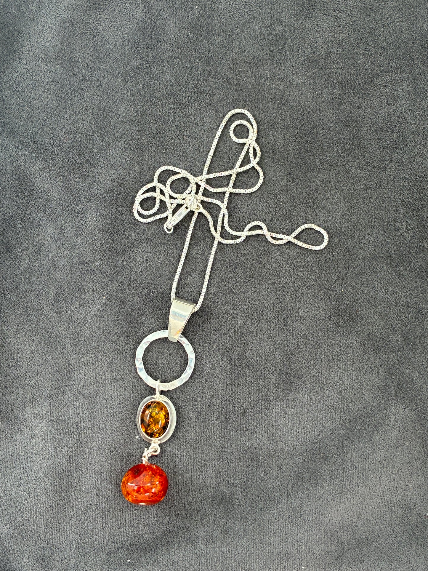 Yellow and Orange Amber Necklace