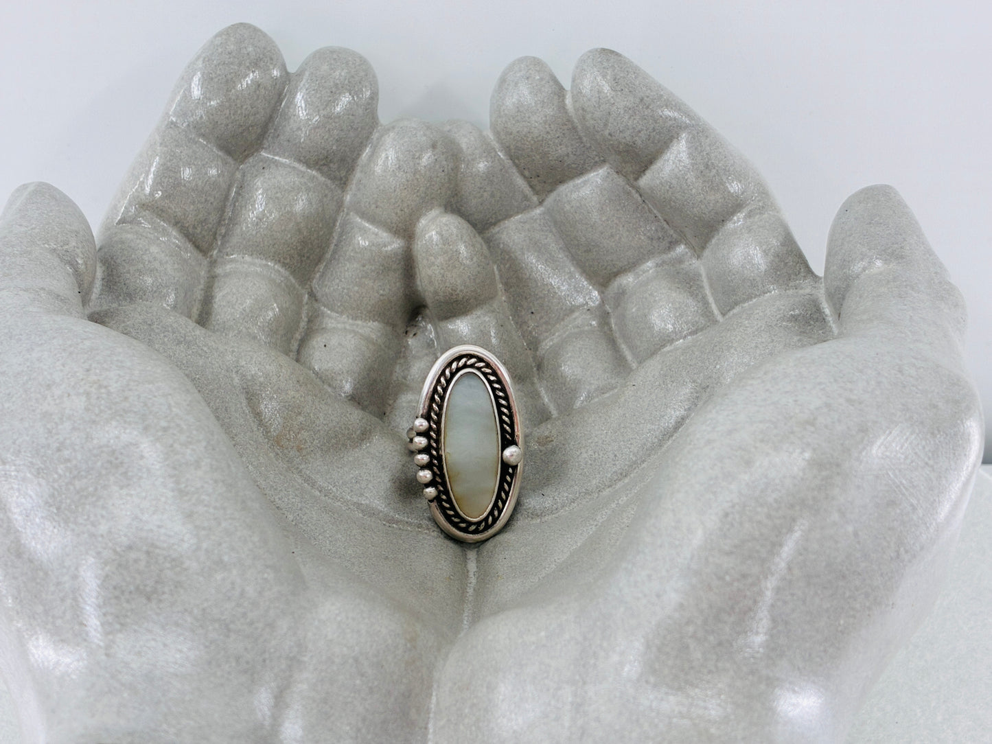 Mother of Pearl in Sterling Silver Ring -Size 6.25