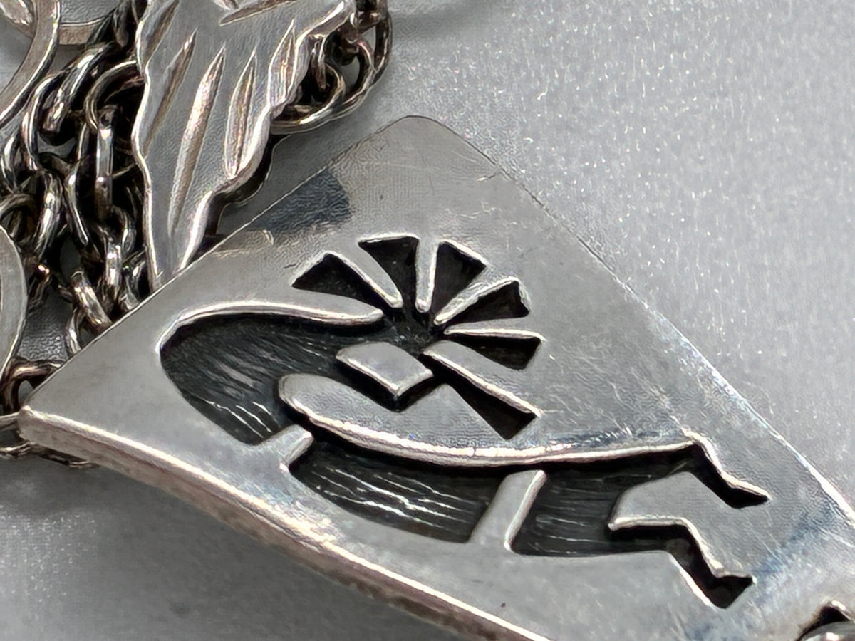 Turquoise Kokopelli Tab-to-Fab Sterling Silver Necklace