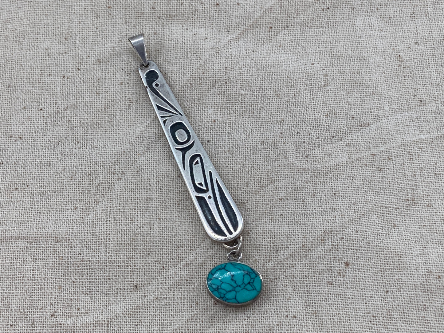 Turquoise and Sterling Silver Reborn Pendant