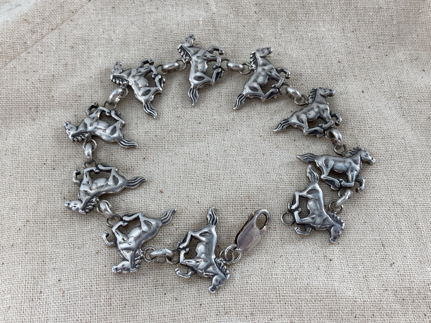 Sterling Silver Horse Bracelet