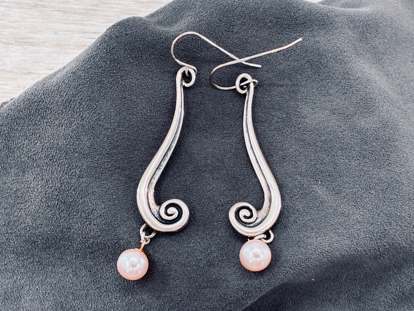Pearl and Sterling Silver "Flip it!" Earrings