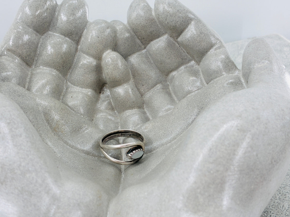 Sterling Silver and Mother of Pearl Ring -Size 9.25